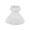 thumbnail image 4 of Txlixc - Mini vestido sin tirantes de cintura alta de hilo de malla de color sólido para mujer Txlixc  Estilo de ocio, 4 of 5