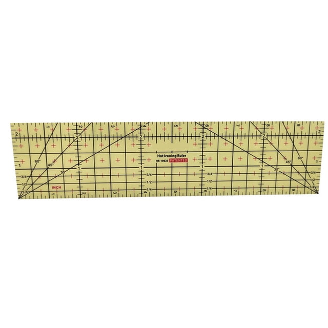 Toystoory Regla de alta temperatura de 10x2,5 pulgadas, Material de resina, escala y resistente, herramientas de costura prácticas, regalo Tela de costura y artesanía