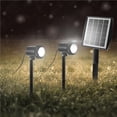 thumbnail image 2 of Yuarrent Foco Solar de BSV-SL302, foco LED para paisaje con batería, ángulo ajustable, luz blanca impermeable para exteriores, para césped y jardín Iluminación y accesorios Yuarrent HA015263-00, 2 of 6