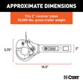 thumbnail image 2 of Soporte para receptor Pintle Hook Curt 48004 para 9.072 kg de capacidad, 2 of 5