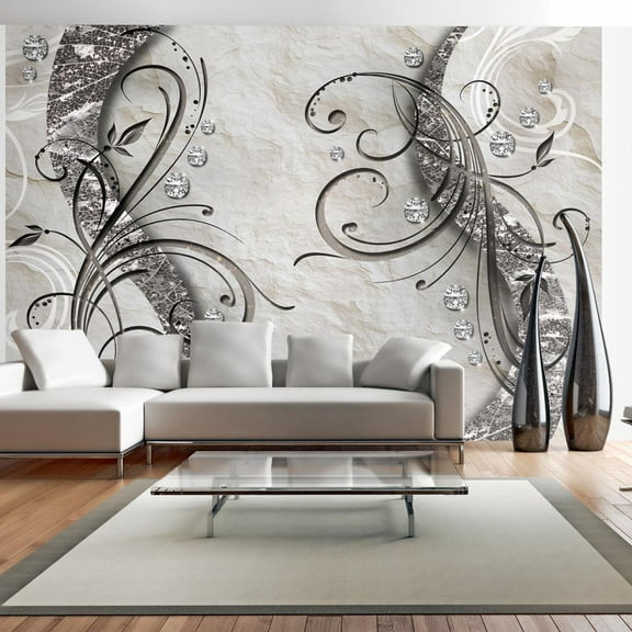 Tiptophomedecor Glam Wallpaper Wall Mural - Diamond Trail