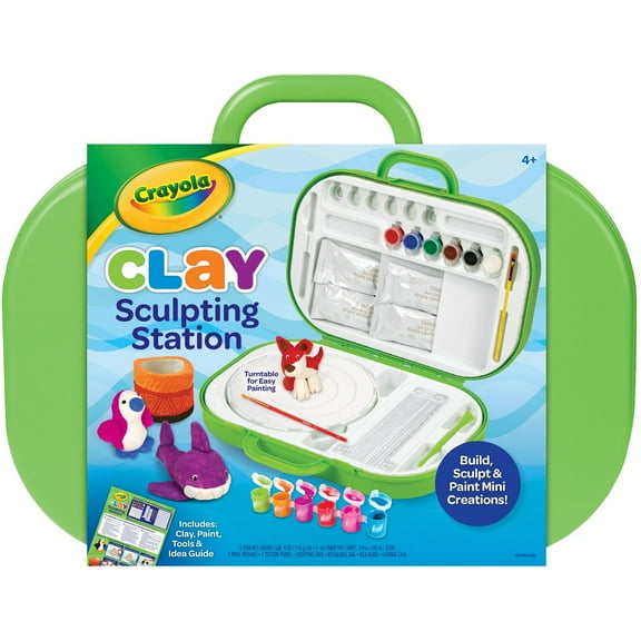 Crayola Clay Sculpting Station, Art Set, Creative Toys, Gift for Kids, Unisex Child Ages 6 
