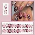 thumbnail image 2 of Christmas Press on Nails GUAACCB Short Almond Snowflake, 2 of 7