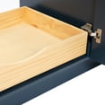 thumbnail image 6 of Ariel Taylor 42 In. Right Offset Rectangle Sink Bathroom Vanity With Carrara White Quartz Countertop 1.5 Edge In Midnight Blue, 6 of 11