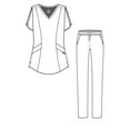 thumbnail image 6 of Adar Pro Scrub Set For Women - Modern V-Neck Scrub Top & Tailored Yoga Scrub Pants, 6 of 7