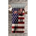 thumbnail image 3 of Ambesonne American Flag Quilted Bedspread Set 2 Pcs, Soccer Player, Twin Size, Beige Blue Red, 3 of 3