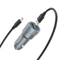 thumbnail image 1 of Cargador Automóvil Carga Turbo QC 3.0 Dual USB y Tipo C Cable USB a Tipo C Moreka CP0079 Gris, 1 of 2