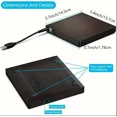 thumbnail image 1 of External CD DVD Drive, USB 2.0 Slim Protectable External CD-RW Drive DVD-ROM Burner Player for Laptops Desktop PCs black, 1 of 6