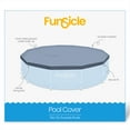 thumbnail image 4 of Open Box Funsicle 12 Ft Round Pool Cover w/ String Lock, Accessory Only, Gray, 4 of 5