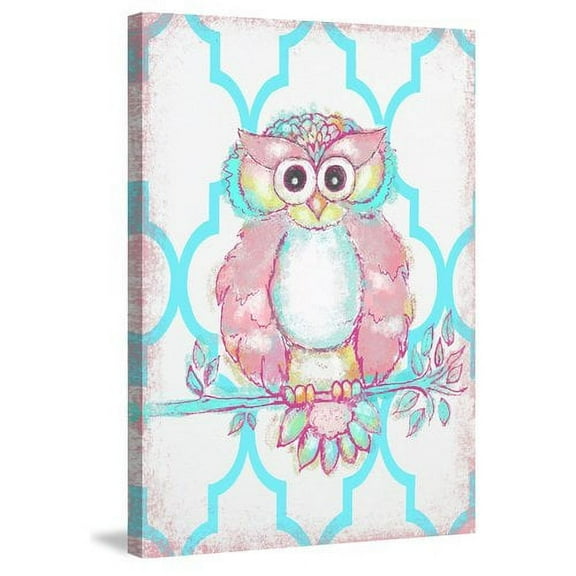 Marmont Hill "Modern Owl 2" by Reesa Qualia Painting Print on Wrapped Canvas
