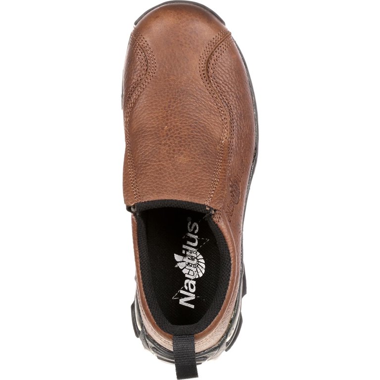 Nautilus 1631 Womens ESD Slip-On Safety Toe Work Shoe Black Leather No