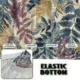 thumbnail image 4 of SCRAWLGOD Vintage Leaf Print Beige Armless Futon Cover Stretch Sofa Bed Slipcover Protector Elastic Futon Cover, Machine Washable Couch Covers with Elastic Bottom, 4 of 7