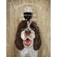 thumbnail image 2 of Fab Funky 26x32 White Modern Wood Framed Museum Art Print Titled - Dog Au Vin, Springer Spaniel, 2 of 4