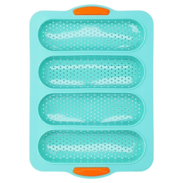 Baguette , Silicone Easy Demolding Flexibility Bread Baking Pan Insulated Handle For Kitchen Light Gray,Green,Beige