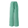 thumbnail image 5 of Womens Pants Colorblock Stripe Print Trousers Loose Straight Casual Summer Fall Work Pants Women Green M, 5 of 5