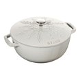 thumbnail image 1 of STAUB La Cocotte Four Français Rond en Fonte 3,6 L Flocon de Neige, Truffe Blanche, 1 of 11