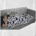 thumbnail image 6 of Butterfly Soft Flannel Fleece Throw Blanket, Silhouettes and with Swirled Curly Wings on Pastel Color Blots, Cozy Plush for Indoor and Outdoor Use, 50" x 70", Multicolor, by Ambesonne, 6 of 6