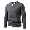 thumbnail image 2 of Zedker Men's Shirts Mock Turtleneck Long Sleeve Shirts Basic Thermal Turtle Neck Undershirt Lightweight Pullover Sweaters Top, 2 of 6