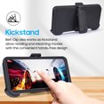 thumbnail image 3 of for 6.2" Motorola Moto G7 Power 360 degree Rotatable Kickstand Built in Screen Daul-layer Rugged back Cover Shock Resistant Belt Clip Holster Armor Impact Bumper Combo Phone Case [Black], 3 of 5