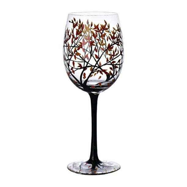 Copa de vino tinto para beber, copa única pintada a mano para bodas, bares y fiestas. A