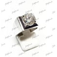 thumbnail image 2 of 1 Ct Moissanite Men Engagement Ring Solid Silver Heavy Moissanite Band for Men, 2 of 5