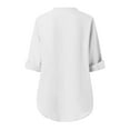 thumbnail image 5 of IROINNID Savings Womens Plus Size Tops Summer Long Sleeve Shirts Zip Lounge Tunic V-Neck Casual Blouse Tops,White, 5 of 8