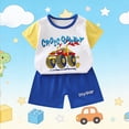 thumbnail image 5 of Bovxnpu Toddler Boys Summer Clothing Sets Kids Graphic T Shirt Shorts Short Sleeve Outfit Set, 5 of 6