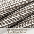 thumbnail image 4 of XWZO 12x20 inch Chenille Pillow Covers 2 Pieces Set, Rectangle Fluffy Boho Striped Decorative Cushion Covers for Couch/Sofa/Bed, Taupe-Striped (NO PILLOW INSERT), 4 of 7