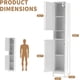 thumbnail image 2 of Garvee Mueble de Almacenamiento para Baño Estrecho 11,8 x 11,8 x 66,9", 2 Puertas, Blanco, 2 of 8