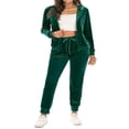 thumbnail image 1 of Ladies 2 Piece Tracksuits with Zipper Hoodie Sweatshirt and Sweatpants, 1 of 5