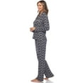 thumbnail image 3 of White Mark Women's Heart Print Long Sleeve Pajama Set, 3 of 5