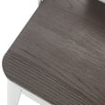 thumbnail image 6 of BELLEZE 30Inch Seat Height Metal Dining Chairs Bar Stools With Wood Seat and Low Backrest, Counter Height Stool, White, 6 of 7