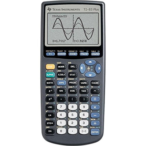 Texas Instruments TI-83 Plus Graphing Calculator w/Cover TI-83+ 