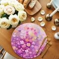 thumbnail image 2 of Pink Spring Floral Round Placemats Set of 4 for Dinning Tables,Heat-proof Braided Table Mats 15 Inch,Modern Oil Painted Daisy Botanical Washable Place Mat for Kitchen Restaurant Party Table Decor, 2 of 9