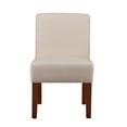 thumbnail image 3 of Accent Chair Set of 2 with Wood Table,Corner Side Chair,Decorative Sitting Chair Table Set,Beige, 3 of 12