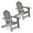 Grey, variant on Costway 2PCS Patio Adirondack Chair Weather Resistant Garden Deck W/Cup Holder Black