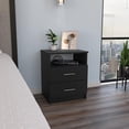 thumbnail image 5 of Night Stand with Drawers - Bedroom End Table with Shelf - Espresso Finish, 5 of 6