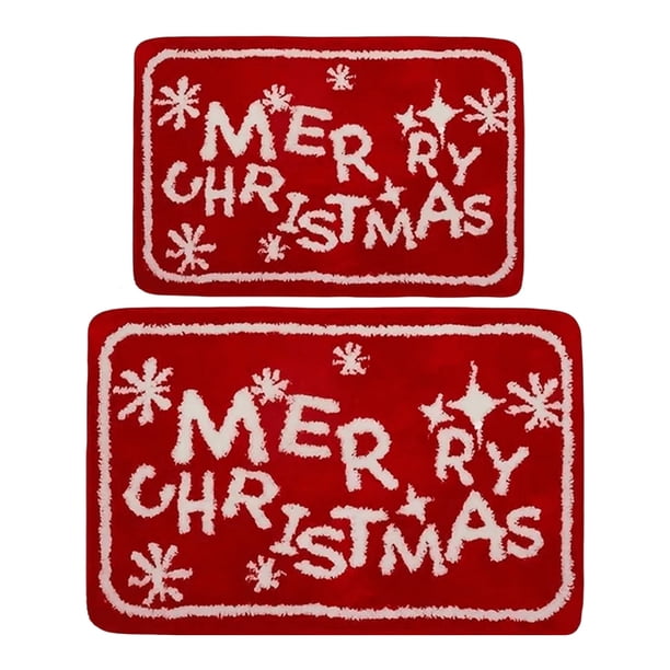 Alfombras Baño Navidad Absorbente 23'' X 15'' Lavable