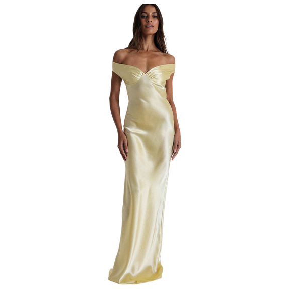 EASYBRAUS Satin Strapless Mermaid Evening Dress Women Long Formal Party Gown