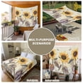 thumbnail image 6 of Sunflower Large Tapestry for Bedroom Wall Hanging Tapestry, Yellow Summer Botanical Floral Farmhouse Ceiling Backdrop Tapestries Poster Blanket Wall Decor for Teens Room Living Room Dorm 85" x 90", 6 of 8