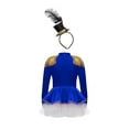 thumbnail image 2 of Zaldita Girls Christmas/Halloween Circus Drummer Costume Kids Long Sleeve Dance Tutu Dress Drum Band Uniform Royal Blue 6, 2 of 7