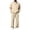 Beige, variant on TOMVIGX Men's Tracksuits 2 Piece Set Waffle Knit Long Sleeve Polo Shirts & Drawstring Wide Leg Sweatpants Casual Athletic Sweatsuit Outfits
