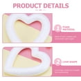 thumbnail image 2 of Eease 18Pcs White Foam Heart Wreath for DIY Wedding & Valentines Decorations - 3 Sizes, 2 of 7