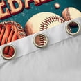 thumbnail image 4 of Castle Fairy Baseball Blackout Curtains Set of 2 (52x84 Each),Vintage Window Curtains, 4 of 6