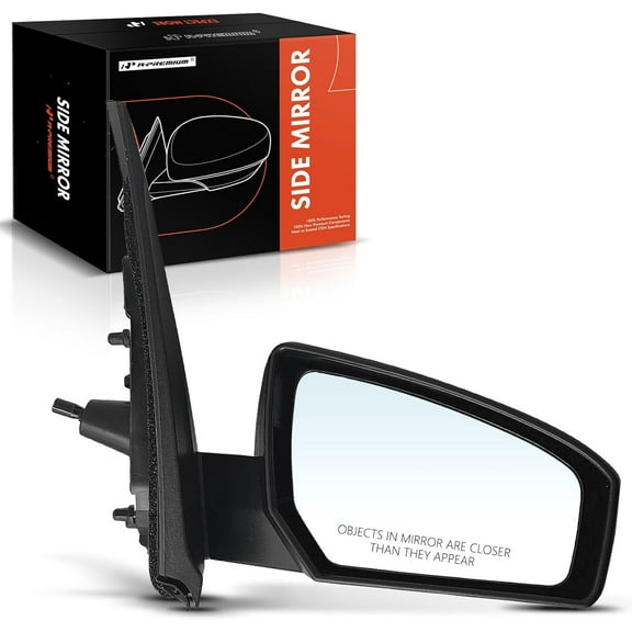 A-Premium Passenger Side Manual Door Mirror - Compatible with Nissan Sentra 2007 2008 2009 2010 2011 2012 - Non-Heated Manual Folding Black - Outside Rear View Mirror - Replace# 96301ET00E