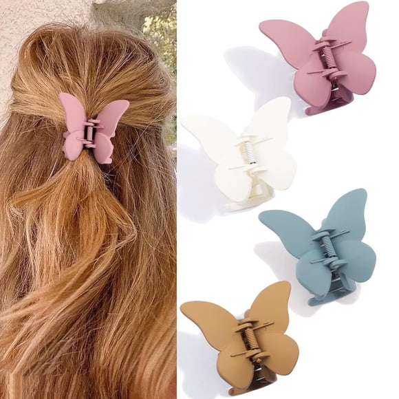 YSTINNG Butterfly Hair Clips Butterfly Claw Clips 2.7" Hair Clips for Thick Thin Hair Matte Medium Hair Clips Butterfly Clips for Women Girls Cute Hair Accessories B311-1931