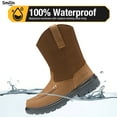thumbnail image 3 of Puncture Proof Wellington Work Boots Shoes for Men，Brown，Size 10, 3 of 9