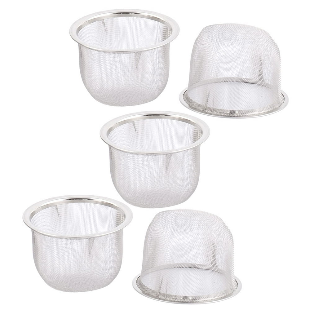 Stainless Steel Round Mesh Tea Leaf Spice Teapot Filter Strainer 75mm