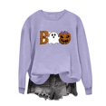 thumbnail image 5 of Jsaierl Halloween Sweatshirts Women Funny Pumpkin Graphic Pullovers Soft Classic Round Neck Long Sleeve Sweater Tops Halloween Party Supplies, Sizes S-2XL, 5 of 7