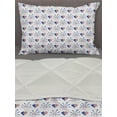 thumbnail image 3 of 4th of July Comforter & Sham Bedding Set, Rockets and Hearts Celebration Freedom of the United States Flag Design, 3 pcs Duvet Set Microfiber Filling Quilt, 5 Sizes, Red Royal Blue, by Ambesonne, 3 of 4